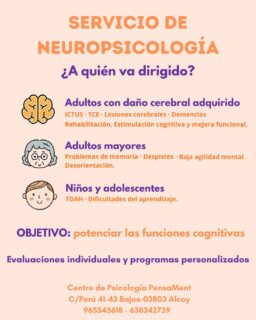 ¡Así es como cuidamos también de tu bienestar cognitivo!

Te acompañamos con evaluaciones y programas a medida para trabajar cambios en tu memoria, atención y otras funciones, debido a lesiones cerebrales de diferentes tipos. 

¡Para niños, adultos y mayores que necesitan un apoyo extra! 🤗

#pensament #psicologia #centropsicología #cursos #talleres #recursospsicológicos #asesoramiento #tratamiento #terapia #ayuda #alcoy #centropsicologico #psicologiaalcoy #psicologosalcoy #terapia #terapiacognitivoconductual #terapiaonline #bienestaremocional #saludmental #Neuropsicología #SaludCerebral #BienestarCognitivo