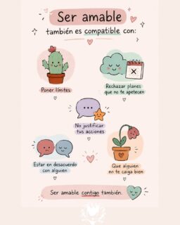 Ser amable no significa decir que sí a todo, ni gustar a todo el mundo.
También es compatible con:
🌵 poner límites sin culpa
🌙 rechazar planes que no te apetecen
💬 no justificar cada decisión
🤍 estar en desacuerdo
🚫 reconocer que alguien no te cae bien
Porque la amabilidad también incluye cómo te tratas a ti.
Ser amable contigo también es parte del camino.
#pensament #psicologia #centropsicología #cursos #talleres #recursospsicológicos #asesoramiento #tratamiento #terapia #ayuda #alcoy #centropsicologico #psicologiaalcoy #psicologosalcoy #terapiacognitivoconductual #terapiaonline #bienestaremocional #saludmental #seramable #decirno