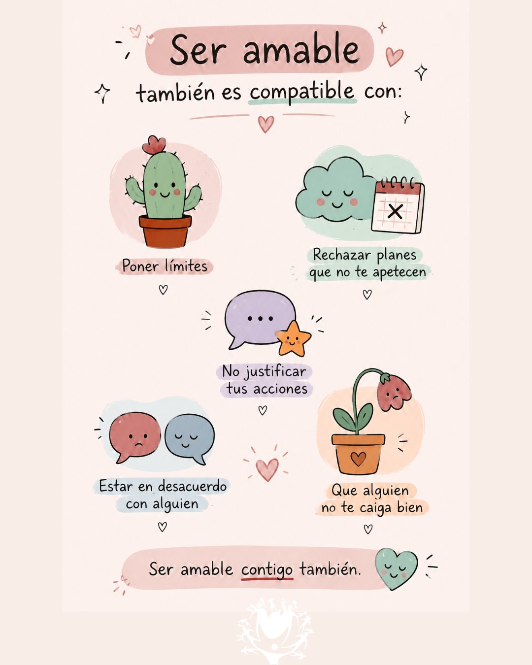 Ser amable no significa decir que sí a todo, ni gustar a todo el mundo.
También es compatible con:
🌵 poner límites sin culpa
🌙 rechazar planes que no te apetecen
💬 no justificar cada decisión
🤍 estar en desacuerdo
🚫 reconocer que alguien no te cae bien
Porque la amabilidad también incluye cómo te tratas a ti.
Ser amable contigo también es parte del camino.
#pensament #psicologia #centropsicología #cursos #talleres #recursospsicológicos #asesoramiento #tratamiento #terapia #ayuda #alcoy #centropsicologico #psicologiaalcoy #psicologosalcoy #terapiacognitivoconductual #terapiaonline #bienestaremocional #saludmental #seramable #decirno